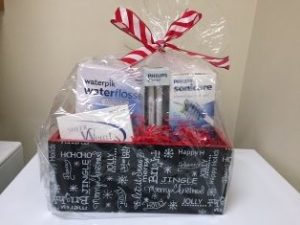 Gift basket of dental related goodies